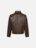 Faux Leather Relaxed-Fit Jacket