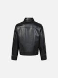 Faux Leather Relaxed-Fit Jacket