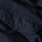 DAXUEN navy blue oversized bomber jacket with plaid collar