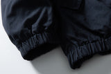 DAXUEN navy blue oversized bomber jacket with plaid collar