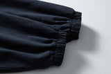 DAXUEN navy blue oversized bomber jacket with plaid collar