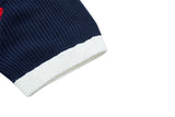 DAXUEN navy blue mesh polo with white number 10