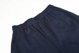 DAXUEN navy wide-leg sweatpants with cream abstract embroidery