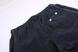 DAXUEN navy wide-leg trousers with zig-zag stripe