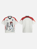DAXUEN Relaxed-fit short-sleeved graphic tee with anime design