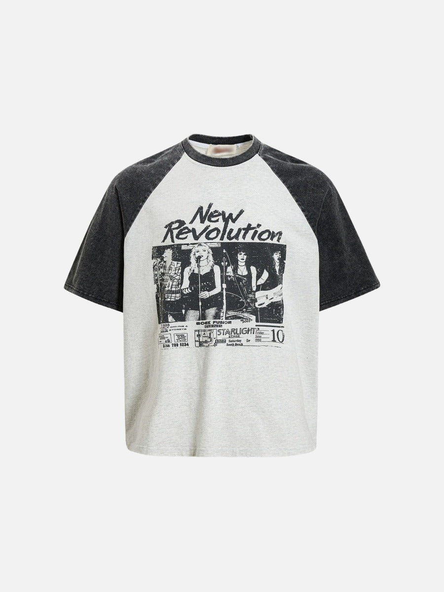 DAXUEN Oversized raglan sleeve t-shirt with graphic print