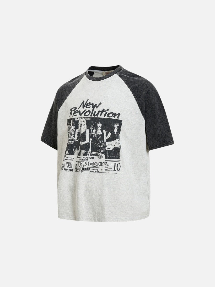 DAXUEN Oversized raglan sleeve t-shirt with graphic print