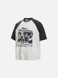 DAXUEN Oversized raglan sleeve t-shirt with graphic print