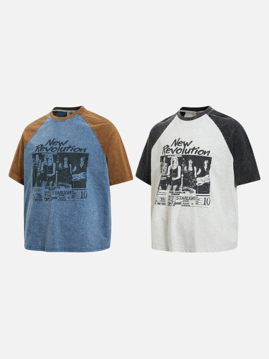 DAXUEN Oversized raglan sleeve t-shirt with graphic print