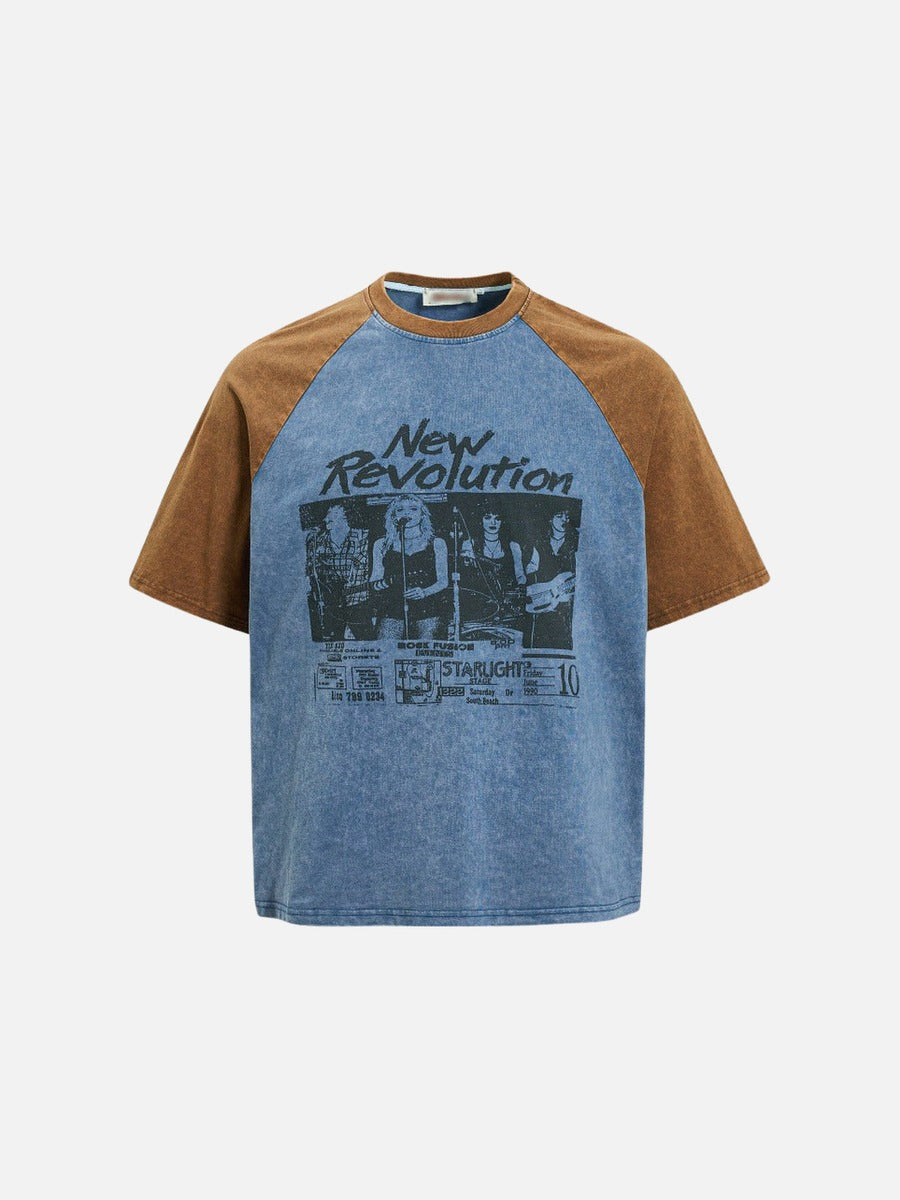 DAXUEN Oversized raglan sleeve t-shirt with graphic print