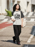 DAXUEN New Revolution vintage graphic short-sleeved T-shirt — model photo