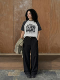 DAXUEN New Revolution vintage graphic short-sleeved T-shirt — model photo