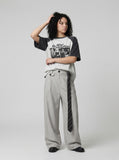 DAXUEN New Revolution vintage graphic short-sleeved T-shirt — model photo