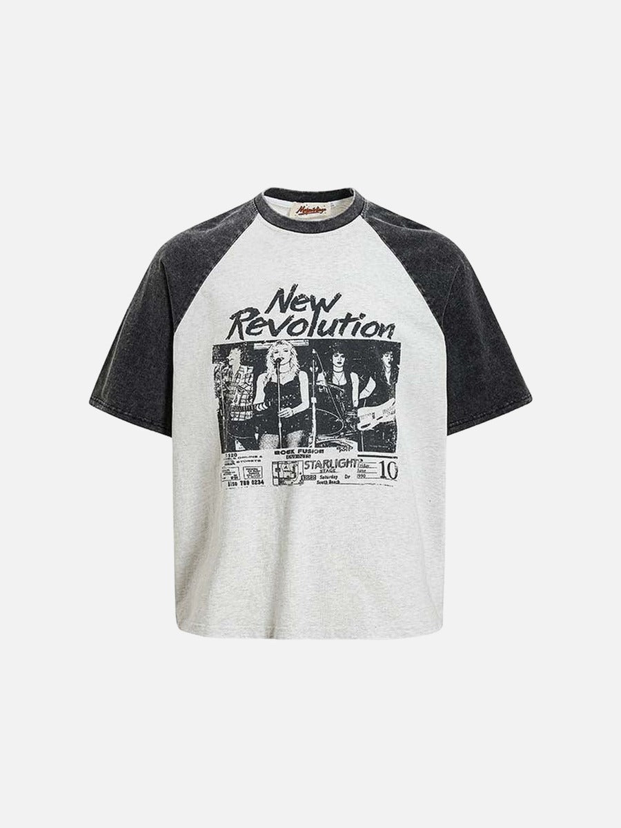 DAXUEN New Revolution vintage graphic short-sleeved T-shirt