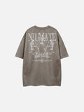 DAXUEN Oversized graphic t-shirt with skeleton design