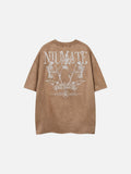 DAXUEN Oversized graphic t-shirt with skeleton design