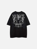 DAXUEN Oversized graphic t-shirt with skeleton design