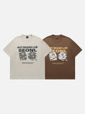 DAXUEN Oversized short-sleeved t-shirt with graphic print