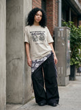 DAXUEN Oversized short-sleeved t-shirt with graphic print — model photo