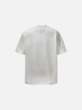 DAXUEN Distressed oversized crew-neck t-shirt with graphic prints