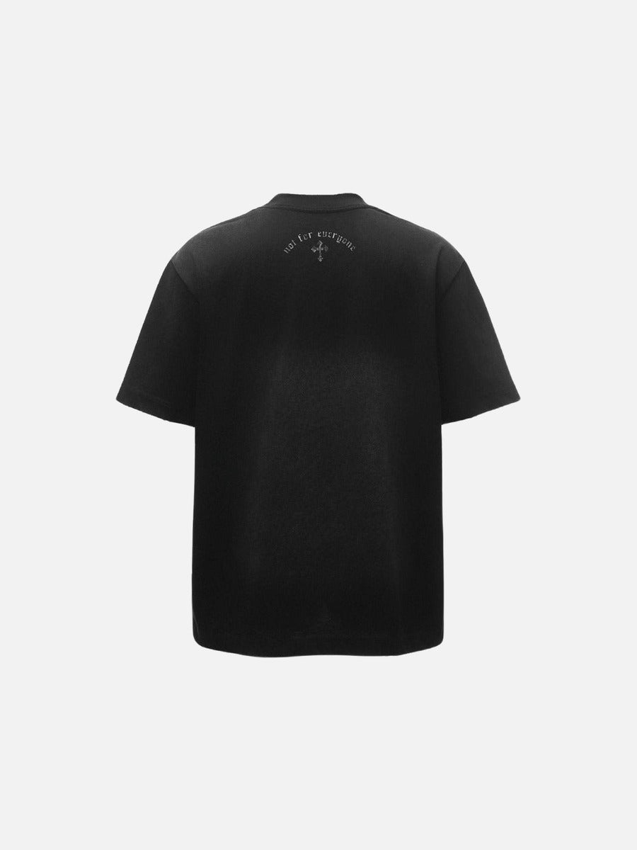 DAXUEN Distressed oversized crew-neck t-shirt with graphic prints