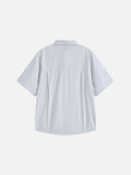 Light Stripe Oversized Button-Down Shirt