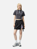 Asymmetrical Mini Skort with Inner Shorts