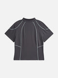 Charcoal Slim-Fit Cropped Athletic Top