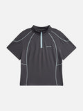 Charcoal Slim-Fit Cropped Athletic Top