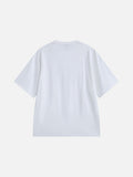 Stylized Graphic T-Shirt in White or Sage Green
