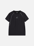 Contrasting Piped Graphic T-Shirt