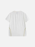Contrasting Piped Graphic T-Shirt