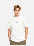 Contrasting Piped Graphic T-Shirt