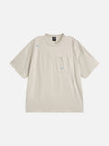 Abstract Embroidered Oversized T-Shirt