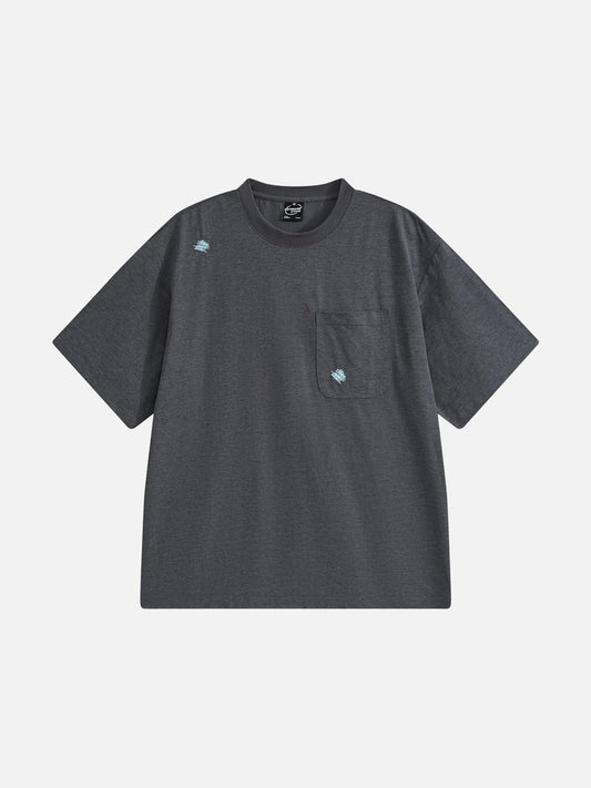 Abstract Embroidered Oversized T-Shirt