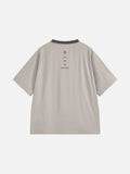 Contrasting Color Casual T-Shirt