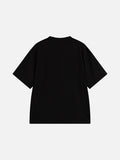 Graffiti Print Crewneck T-Shirt - Casual