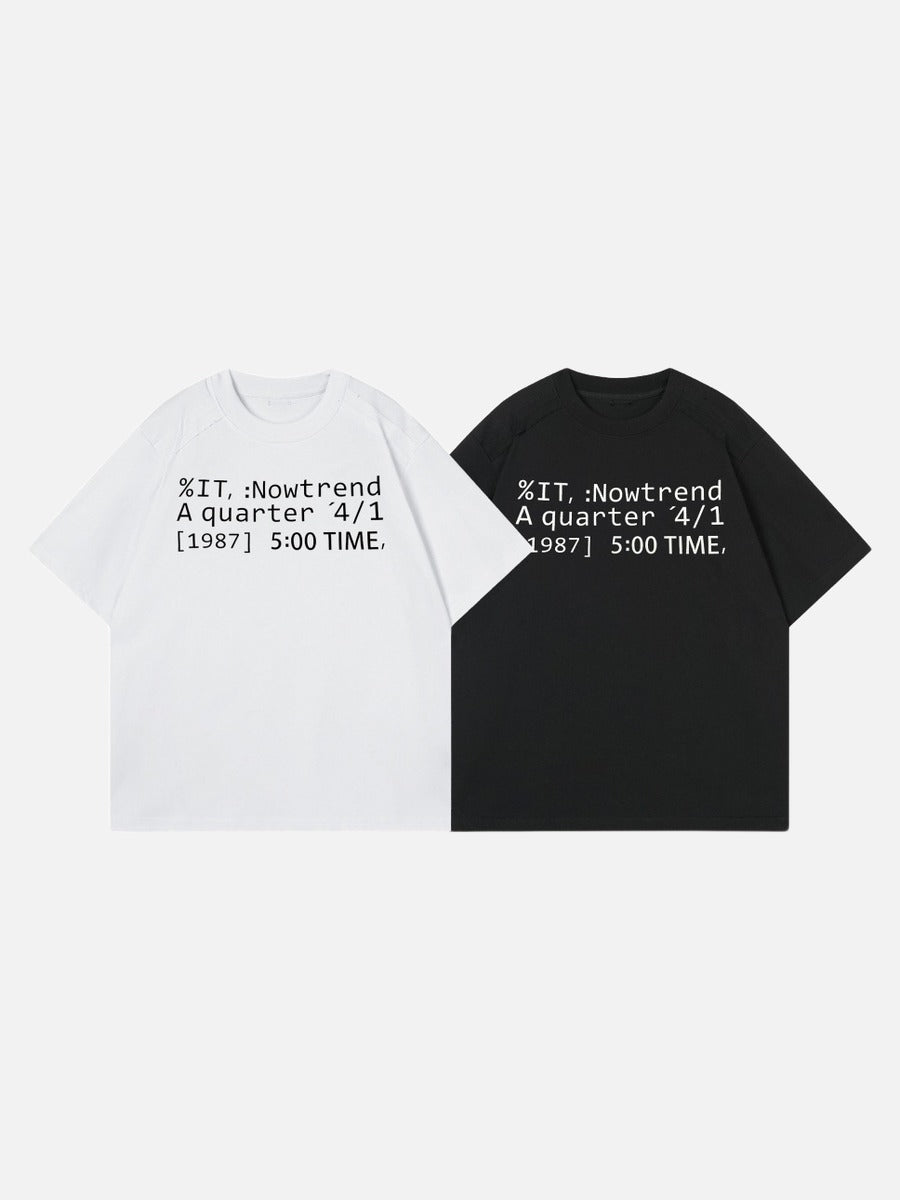 DAXUEN Short-sleeve crew neck t-shirt with text print