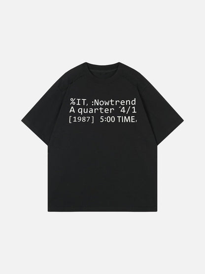 DAXUEN Short-sleeve crew neck t-shirt with text print