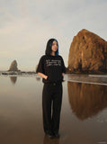 DAXUEN Short-sleeve crew neck t-shirt with text print — model photo