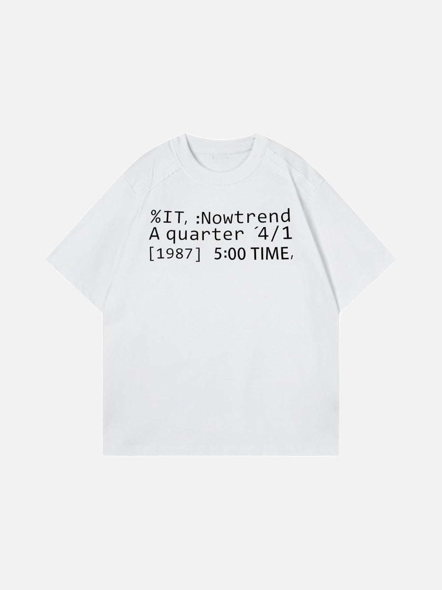 DAXUEN Short-sleeve crew neck t-shirt with text print