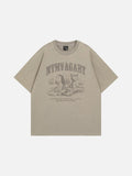 DAXUEN Oversized vintage cartoon graphic T-shirt