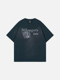 DAXUEN Oversized graphic T-shirt featuring hourglass design