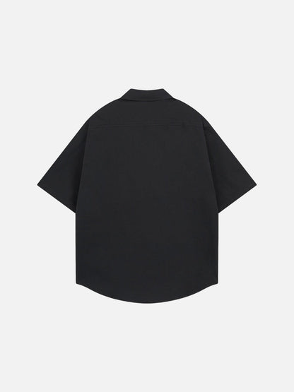 DAXUEN Short-sleeved button-down shirt with graphic print