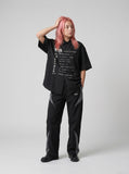 DAXUEN Short-sleeved button-down shirt with graphic print
