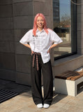 DAXUEN Short-sleeved button-down shirt with graphic print — model photo