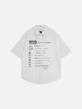 DAXUEN Short-sleeved button-down shirt with graphic print — model photo