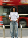 DAXUEN Graphic t-shirt with numbers and pins design — model photo