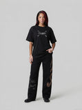 DAXUEN Graphic t-shirt with numbers and pins design — model photo