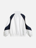 Color-Blocked Track Jacket with Crest Logo